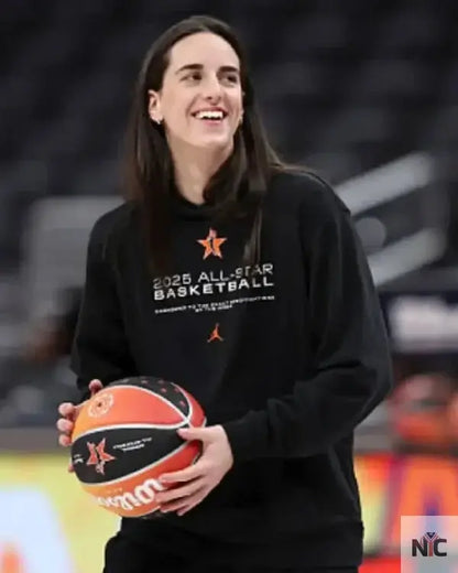 Caitlin Clark 2025 AT&T WNBA All-Star Black Hoodie