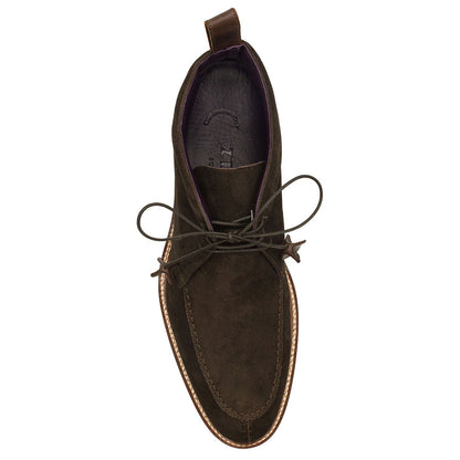 46-605-NIC CAMPO HIGH Italian Sueded Goatskin Chukka Boot, Nicotine
