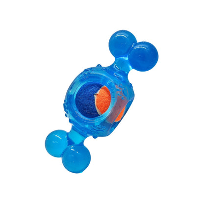Blue Candy-Inspired Squeaky Tennis Ball Dog Chew Toy – TPR, Durable & Promotes Dental Health