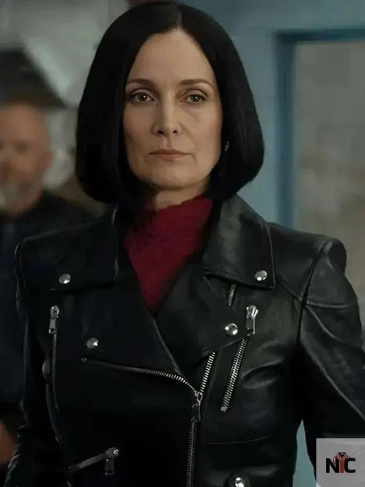 Carrie-Anne Moss FUBAR S02 Black Leather Jacket