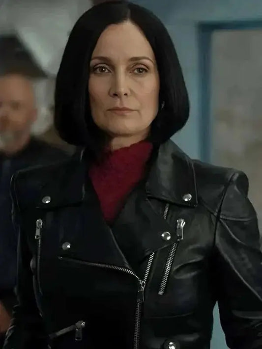Carrie-Anne Moss FUBAR S02 Black Leather Jacket