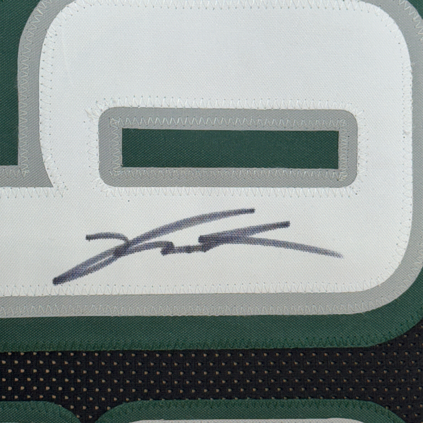 Framed Autographed/Signed Jalen Carter 35x39 Philadelphia Black Football Jersey Beckett BAS COA