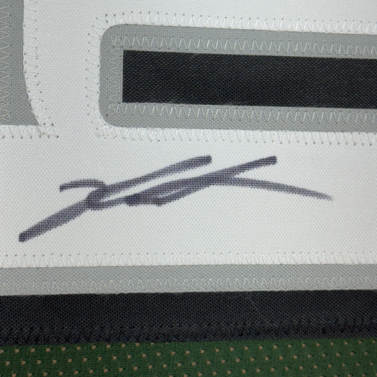 Framed Autographed/Signed Jalen Carter 35x39 Philadelphia Green Football Jersey Beckett BAS COA