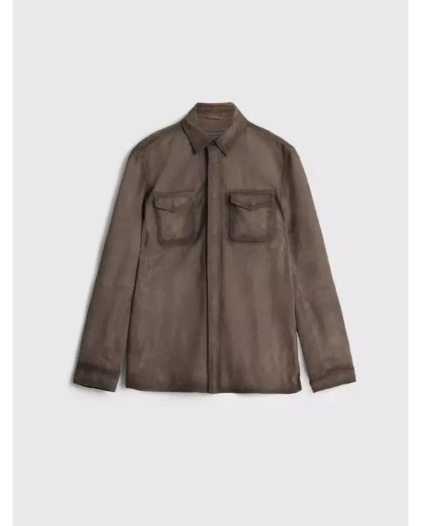 Caught In The Act Double Life S01 Hasani Brown Suede Overshirt