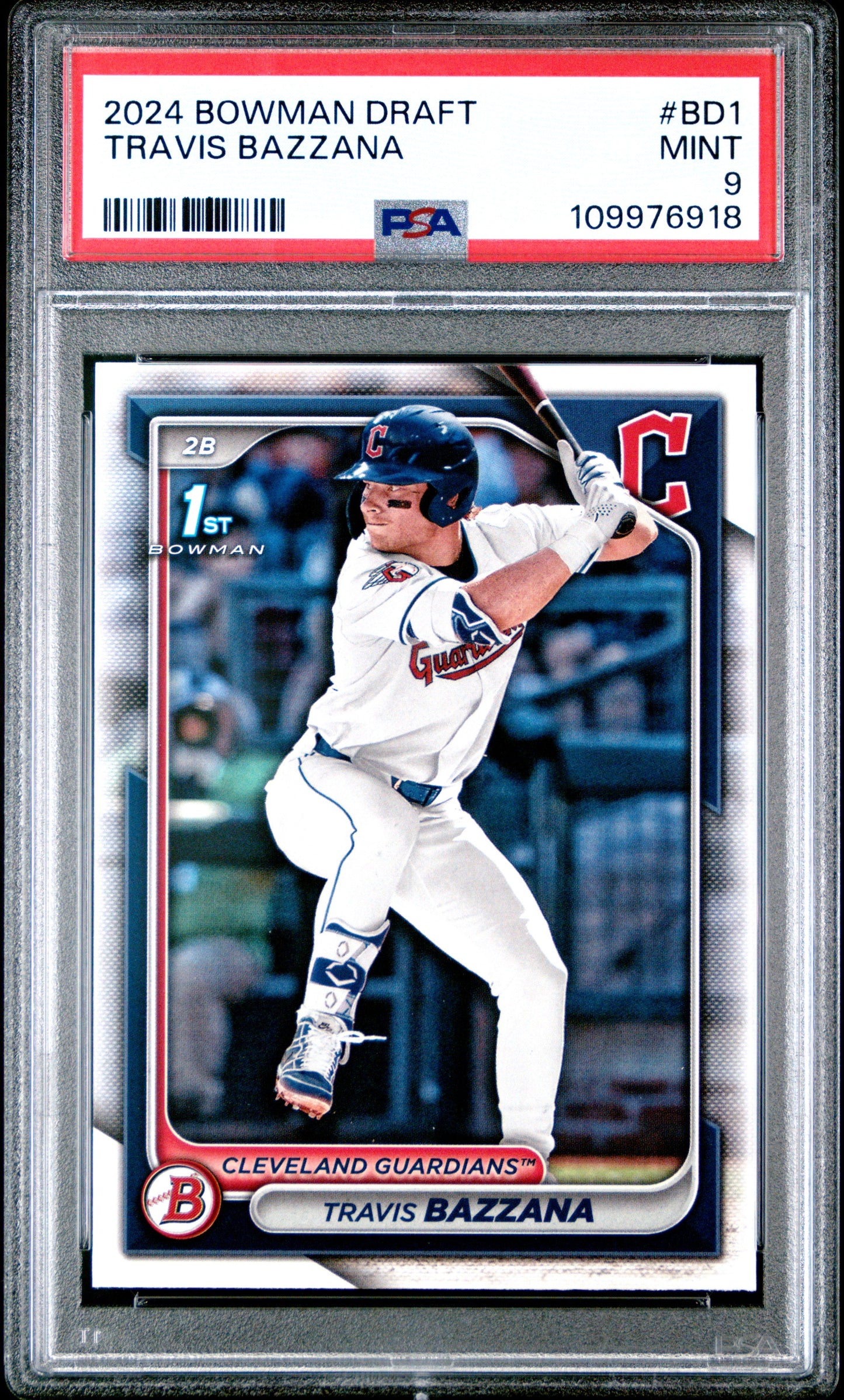 Graded 2024 Topps Bowman Draft Travis Bazzana #BD1 Rookie RC Baseball Card PSA 9 Mint