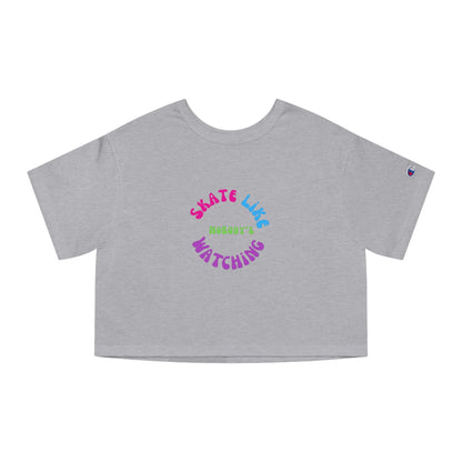 Champion Women's Colorful Skate Like Nobody's Watching Cropped T-Shirt