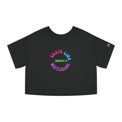 Champion Women's Colorful Skate Like Nobody's Watching Cropped T-Shirt