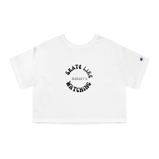 Champion Women's Monotone Skate Like Nobody's Watching Cropped T-Shirt