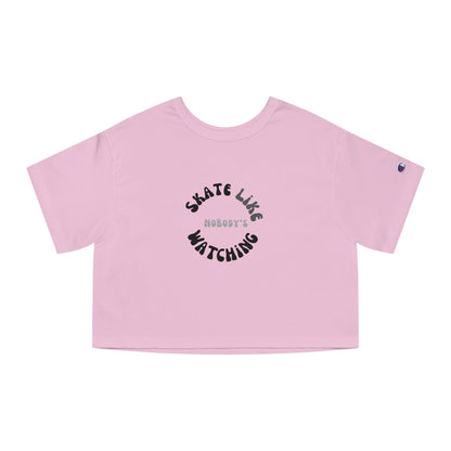 Champion Women's Monotone Skate Like Nobody's Watching Cropped T-Shirt