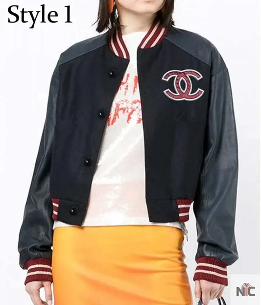 Chanel CC Patch Varsity Jacket
