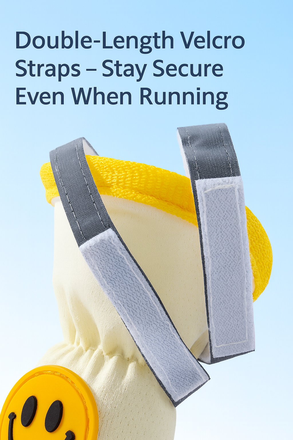 Breathable Smile Dog Shoes with Anti-Slip Soles & Reflective Straps (Set of 4)