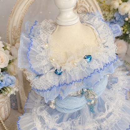 Handmade Cinderella Puppy Costume Dog Dress
