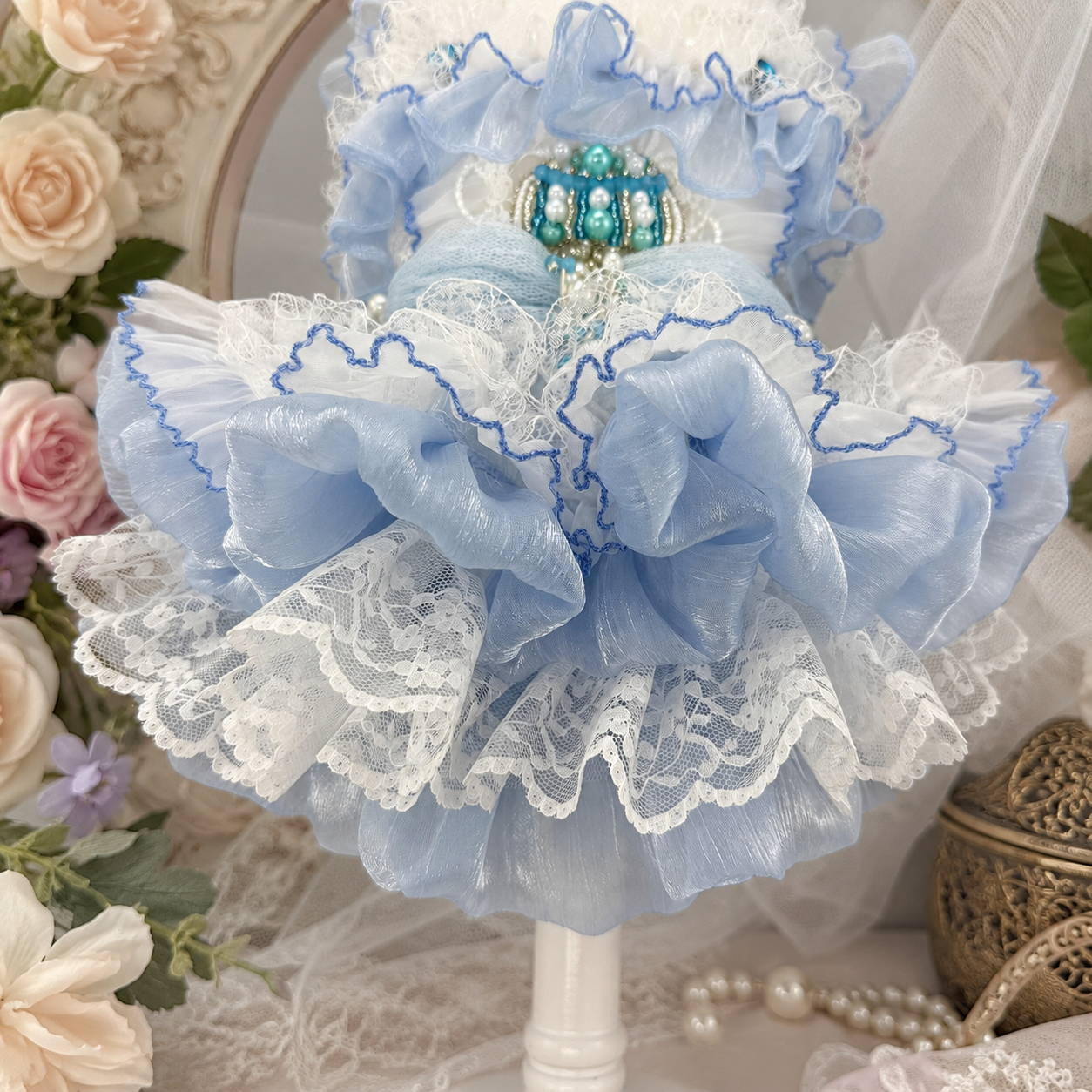 Handmade Cinderella Puppy Costume Dog Dress