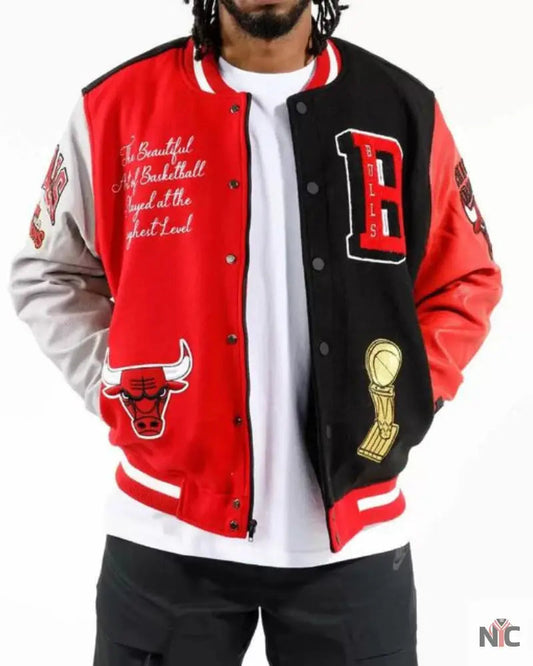 Chicago Bulls 6x Finals NBA Champions Varsity Jacket