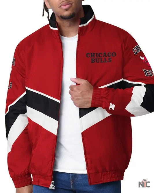 Chicago Bulls Captain Red Varsity Satin Jacket