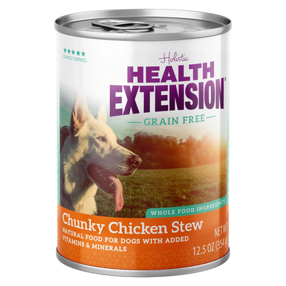 Health Extension Chicken Stew Grain Free Dog Food Can (12.5oz)