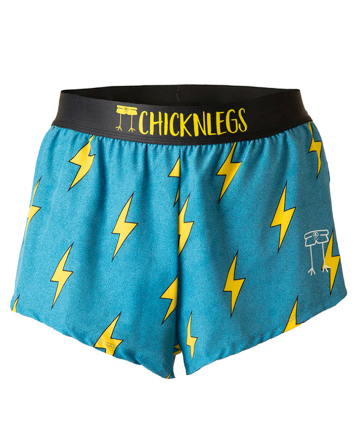 Men's Blue Bolts 2" Half Split Shorts (XS, S, M, L, XL)