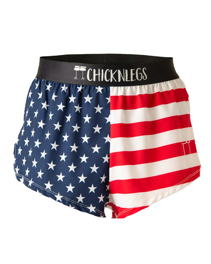 Men's USA 2" Half Split Shorts (XS, S, M, L, XL)