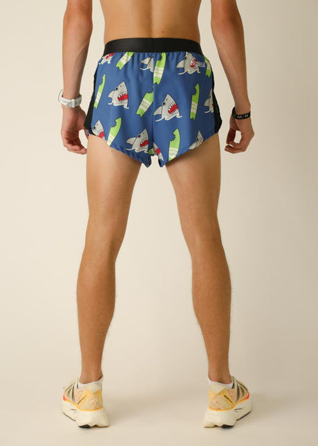 Men's Blue Sharks 2" Half Split Shorts (XS, S, M, L, XL)