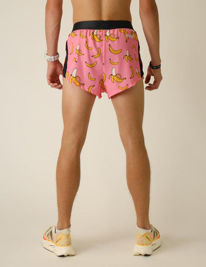 Men's Pink Bananas 2" Half Split Shorts (XS, S, M, L, XL)