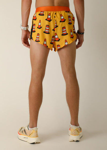 Men's Traffic Cones 2" Half Split Shorts (XS, S, M, L, XL)