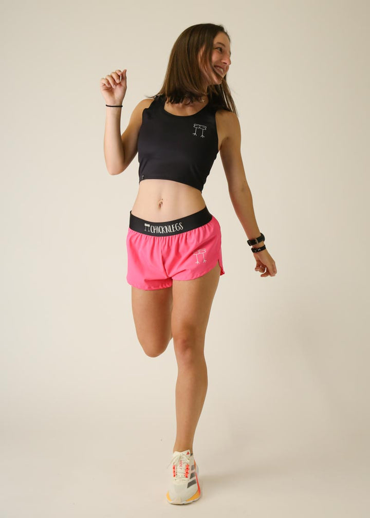 Women's Neon Pink 1.5" Split Shorts