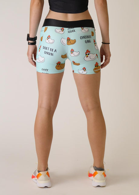 Women's Swaggy Chickens 3" 2-Pocket Compression Shorts XS S M L