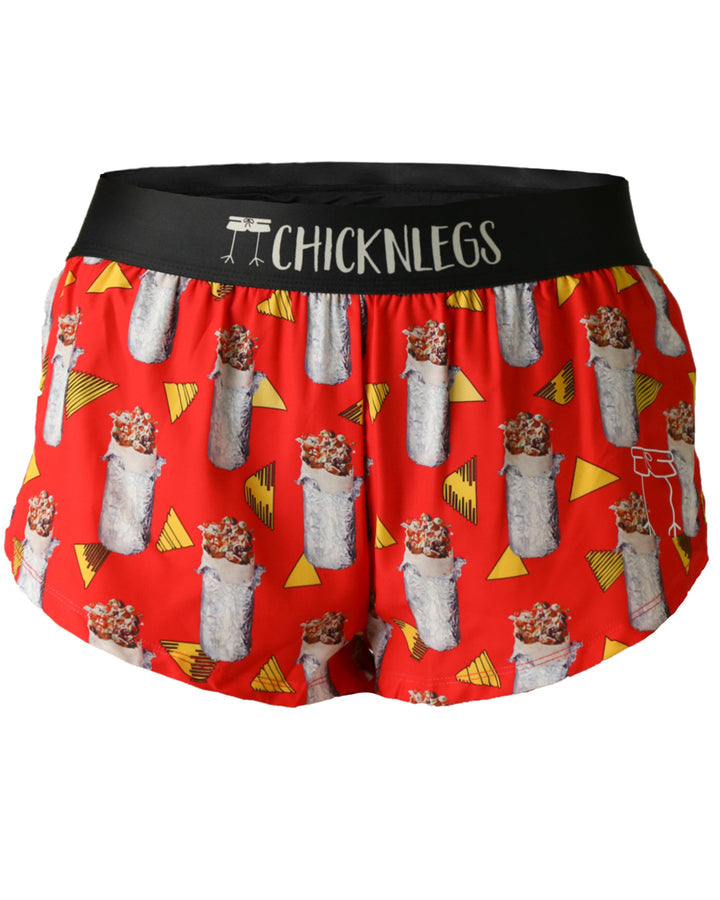 Women's Burritos 1.5" Split Shorts (Red)