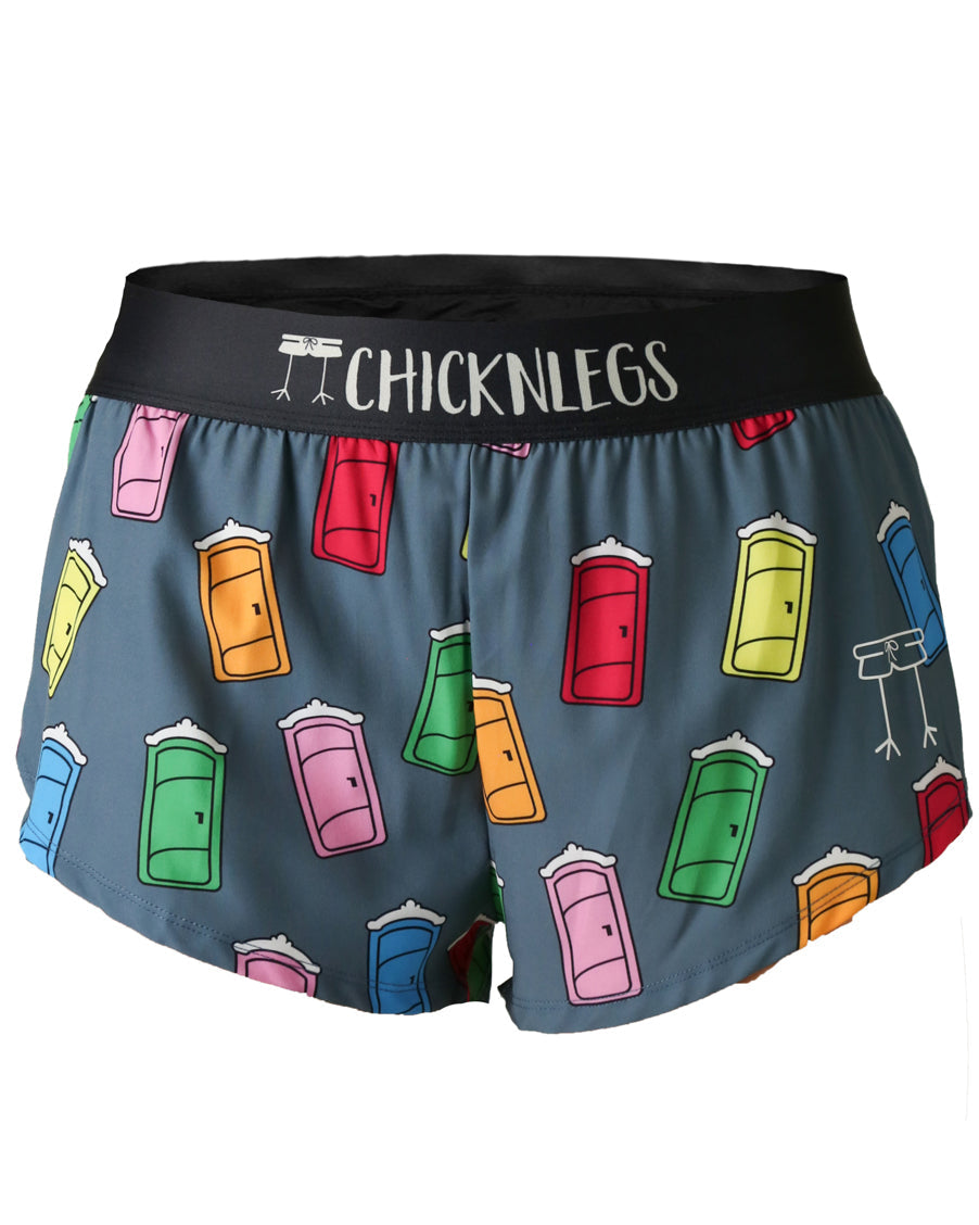 Women's Porta Potty 1.5" Split Shorts (Navy)