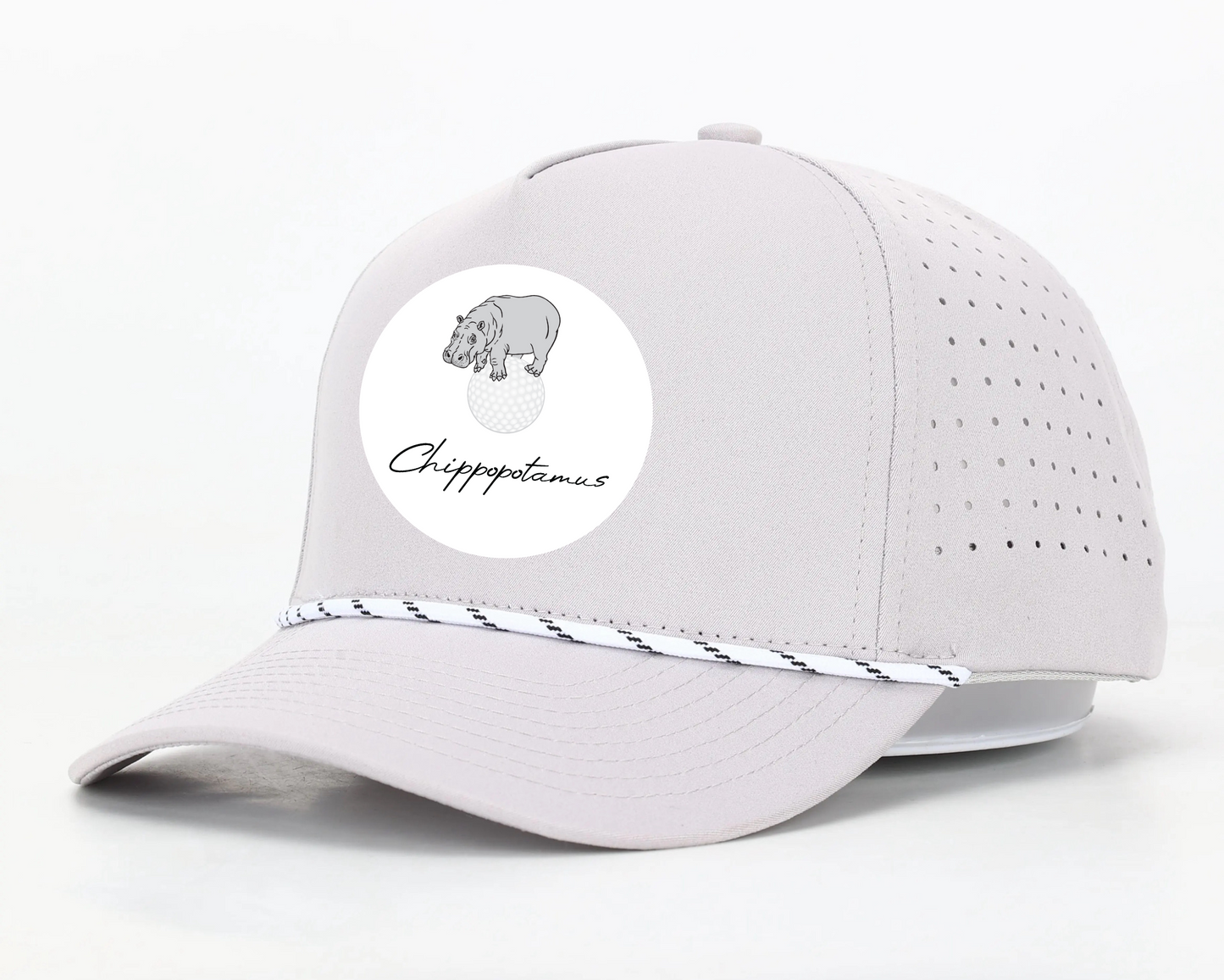 Grey Rope Hat - Logo Patch