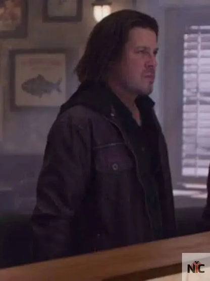 Christian Kane Leverage Redemption Maroon Leather Jacket