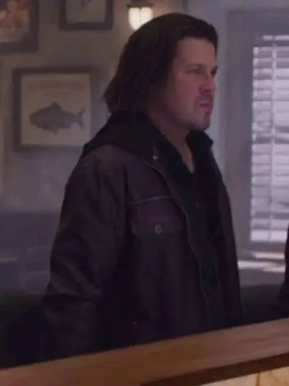 Christian Kane Leverage Redemption Maroon Leather Jacket