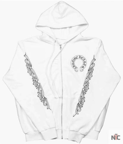 Chrome Hearts Floral Cross Hoodie