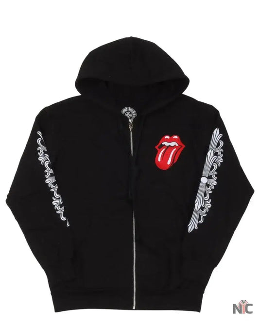 Chrome Hearts Full Embroidered Rolling Stones Hoodie
