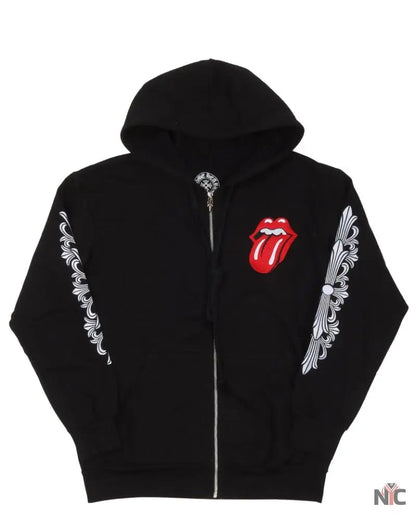 Chrome Hearts Full Embroidered Rolling Stones Hoodie