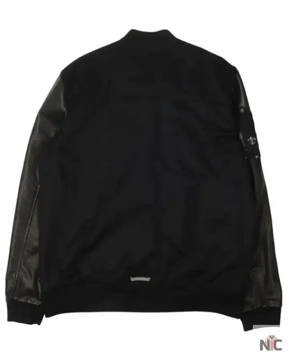 Chrome Hearts Leather Cross Varsity Jacket