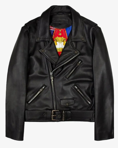 Chrome Hearts Hermès Lined JJ Dean Leather Jacket