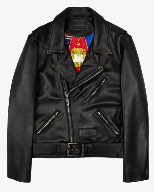 Chrome Hearts Hermès Lined JJ Dean Leather Jacket