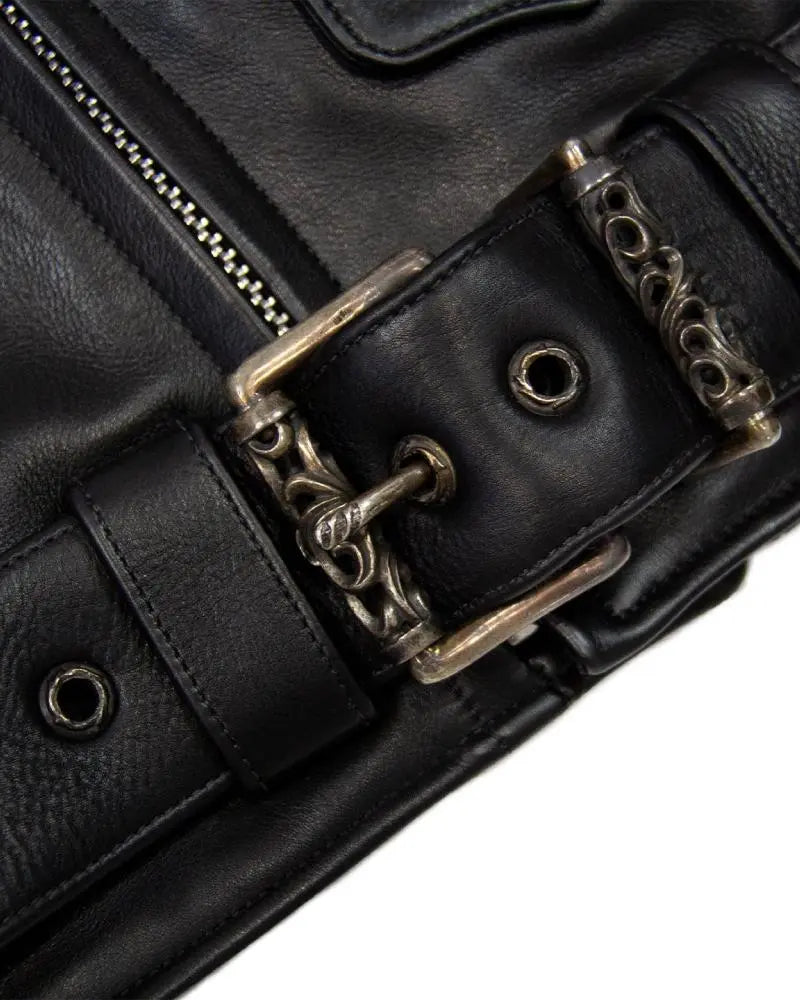 Chrome Hearts Hermès Lined JJ Dean Leather Jacket
