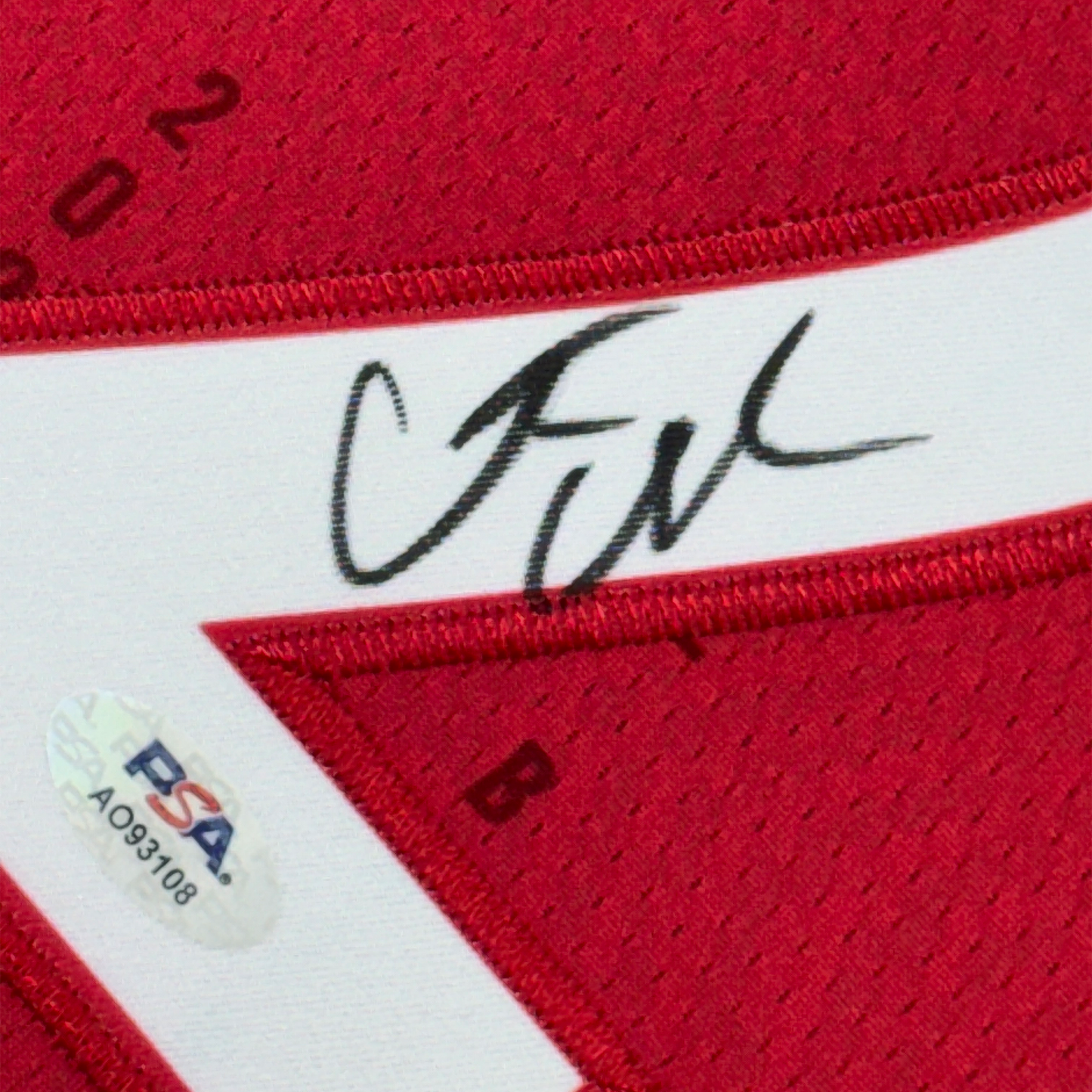 Framed Autographed/Signed Caitlin Clark 35x39 Indiana Red Basketball Jersey PSA COA
