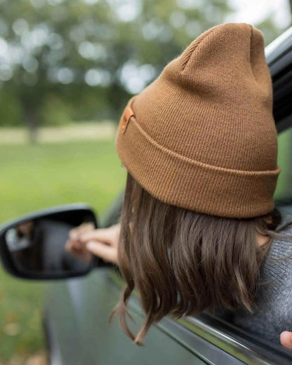 Classic Cuffed Beanie, Camel Brown