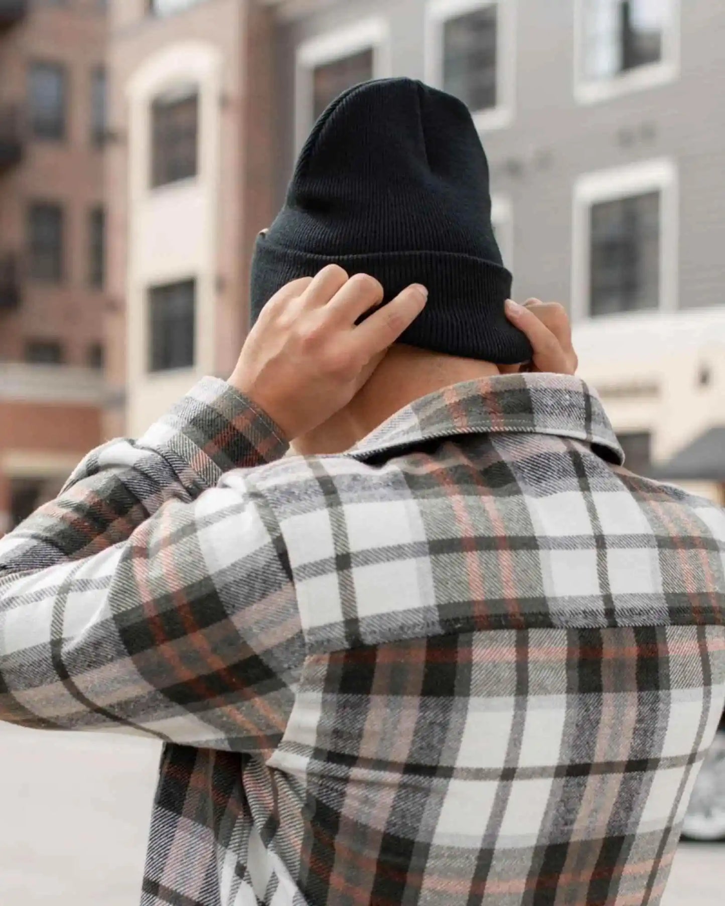 Classic Cuffed Beanie, Charcoal Black