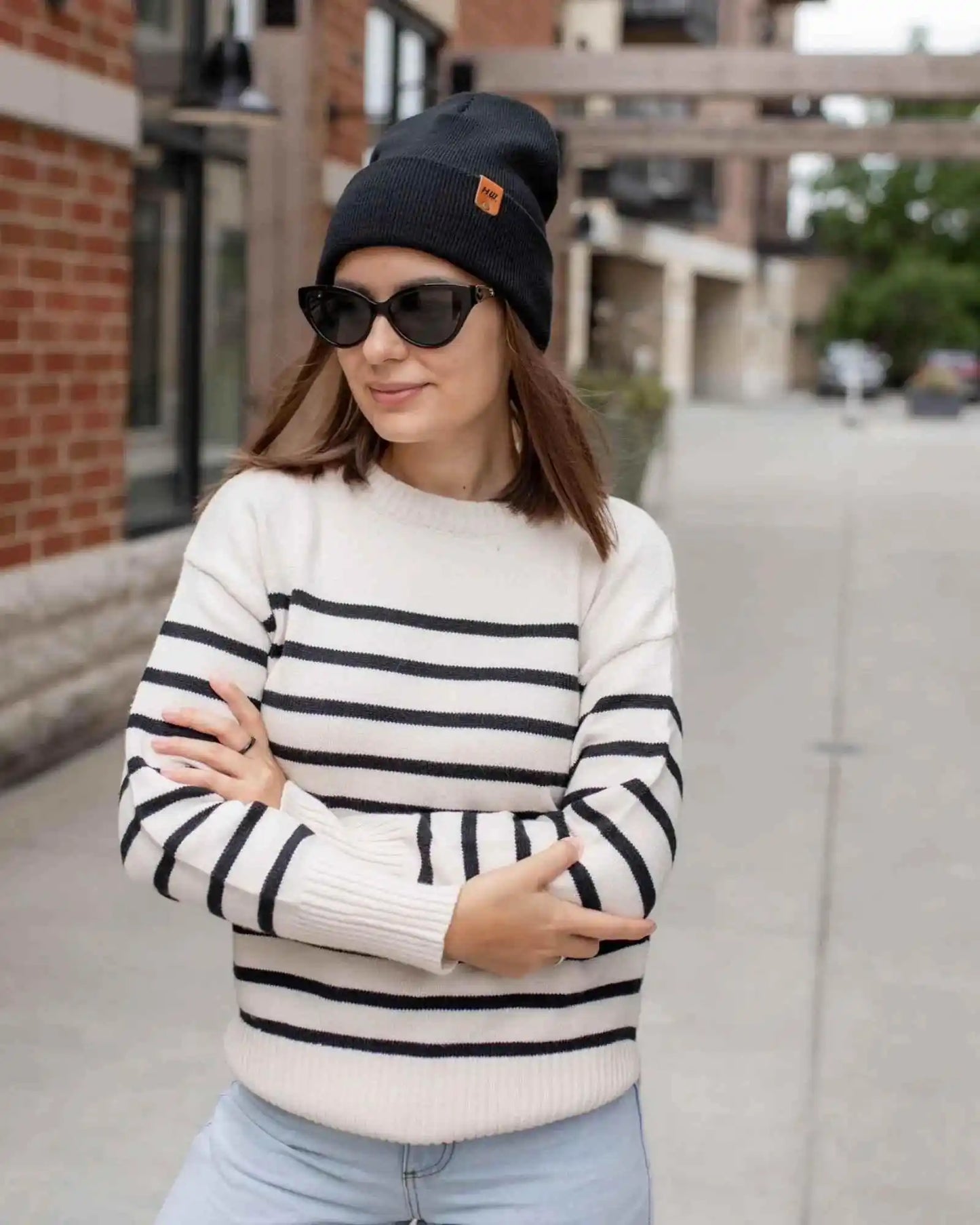Classic Cuffed Beanie, Charcoal Black