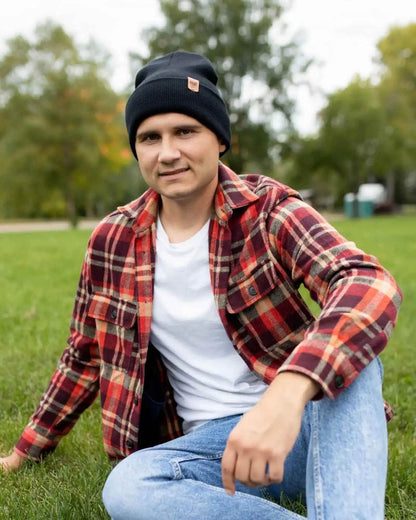 Classic Cuffed Beanie, Midnight Black