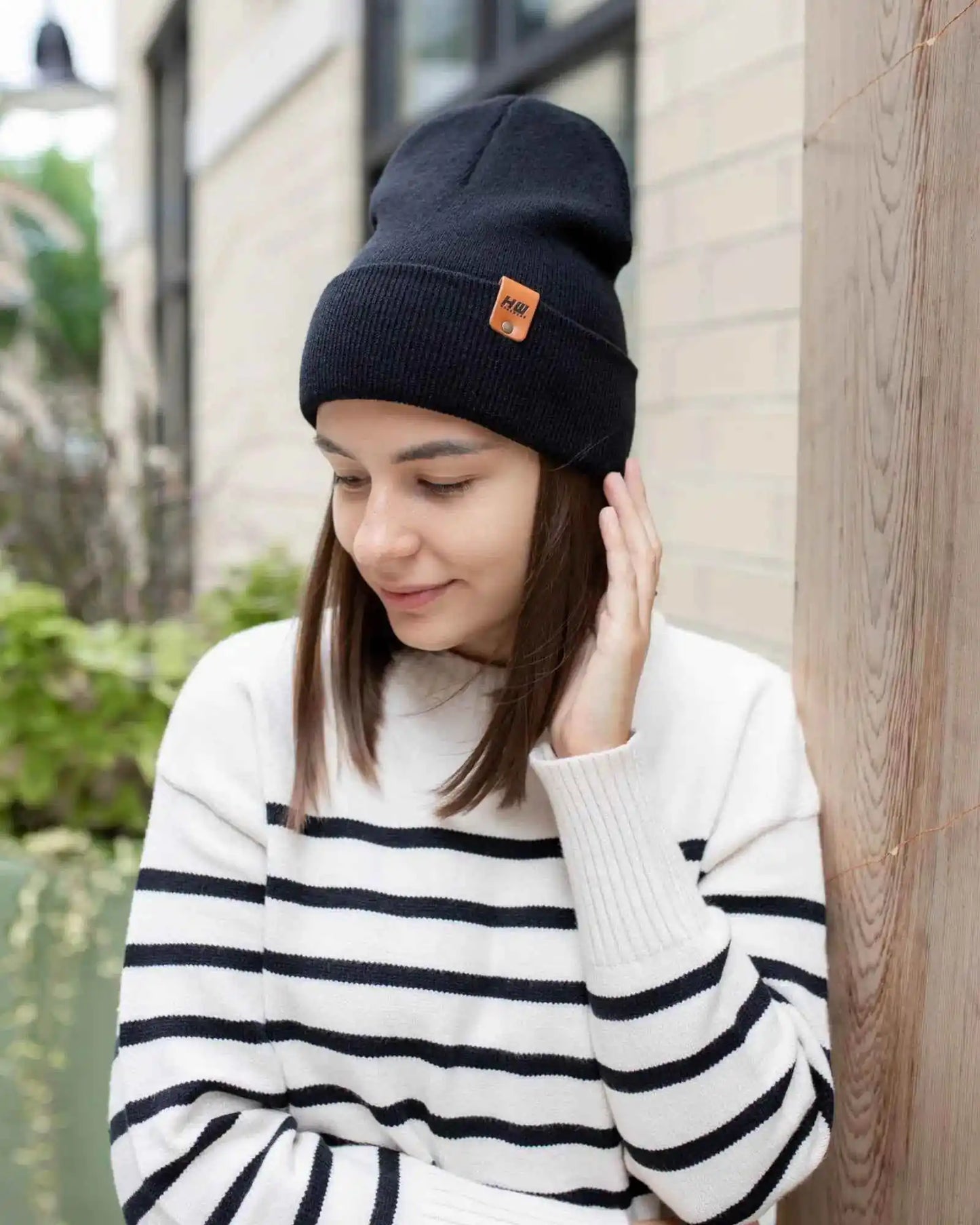 Classic Cuffed Beanie, Midnight Black