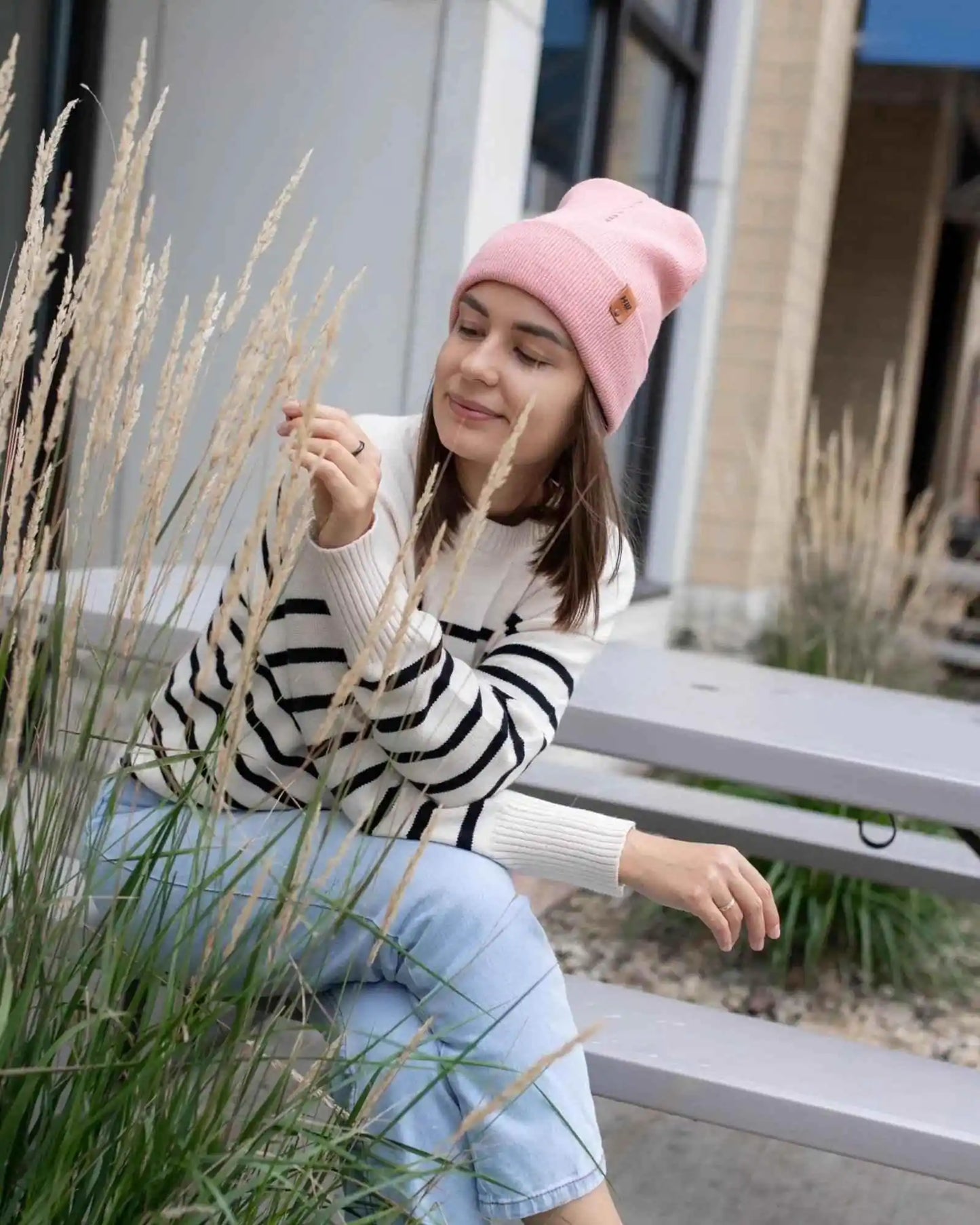 Classic Cuffed Beanie, Pearl Pink