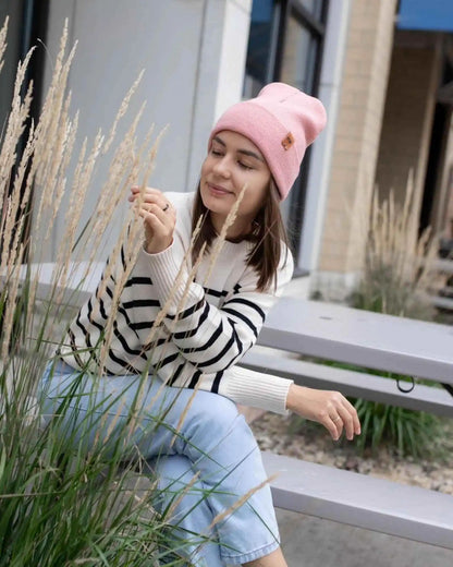 Classic Cuffed Beanie, Pearl Pink