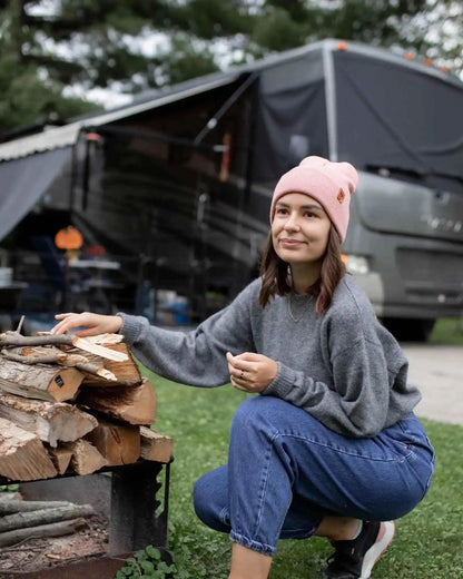 Classic Cuffed Beanie, Pearl Pink