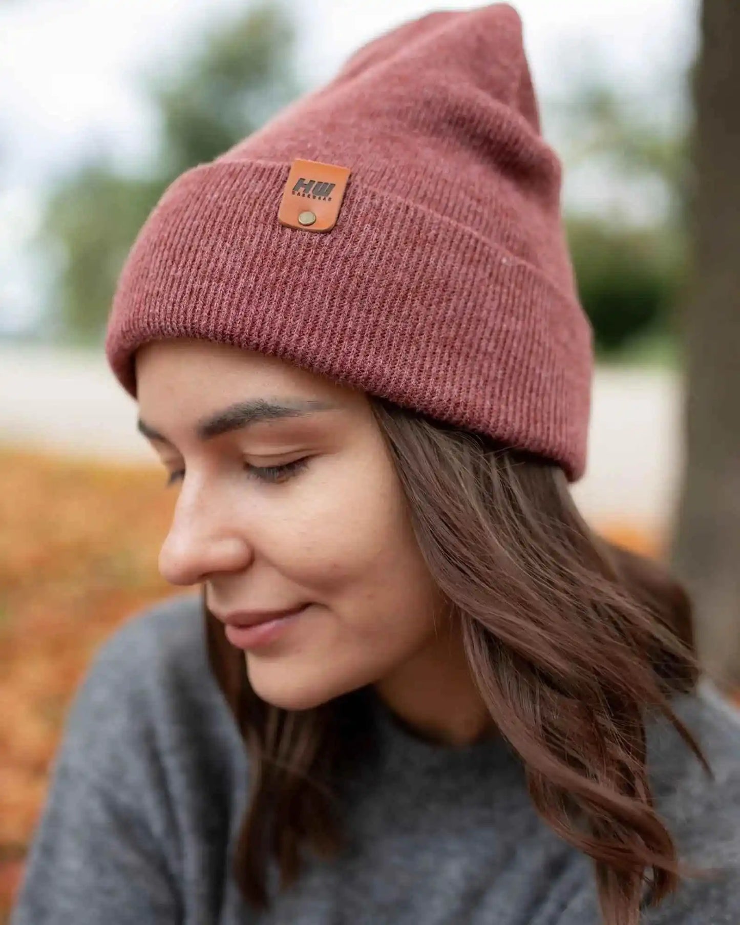 Classic Cuffed Beanie, Rusty Burgundy