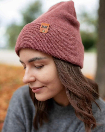 Classic Cuffed Beanie, Rusty Burgundy